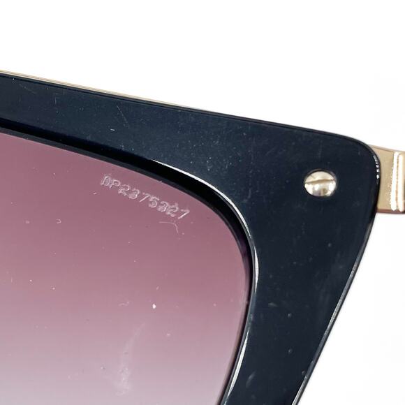 Prada Cinema Sunglasses Cat Eye Black Frame Gold Trim Gradient Lens SPR 53S - Picture 13 of 13